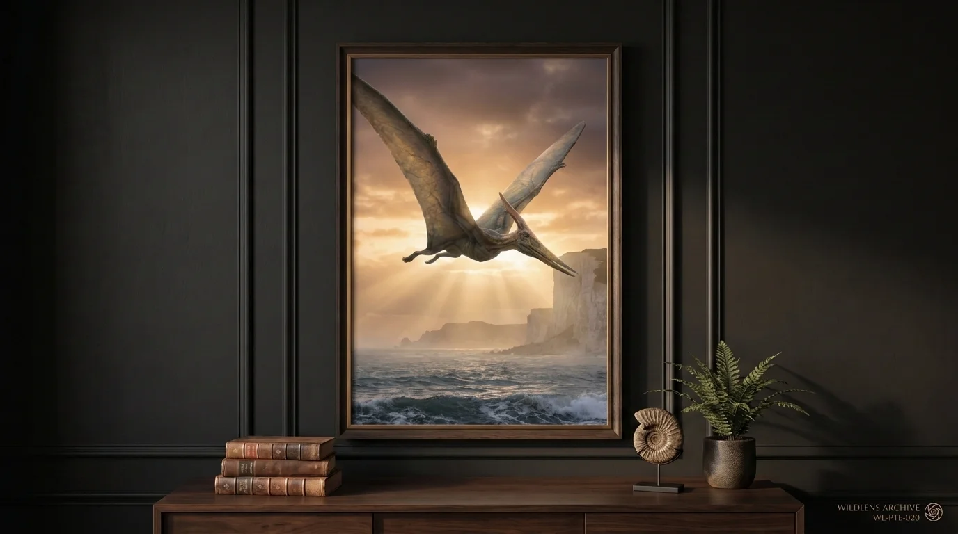 Sovereign of the Skies: framed Pteranodon poster mockup